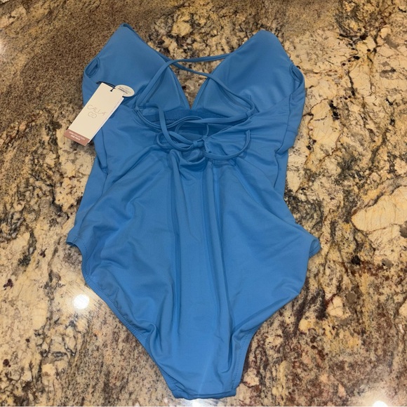CALIA Women's Swim Triangle Strappy Back One Piece NWT - Picture 6 of 10
